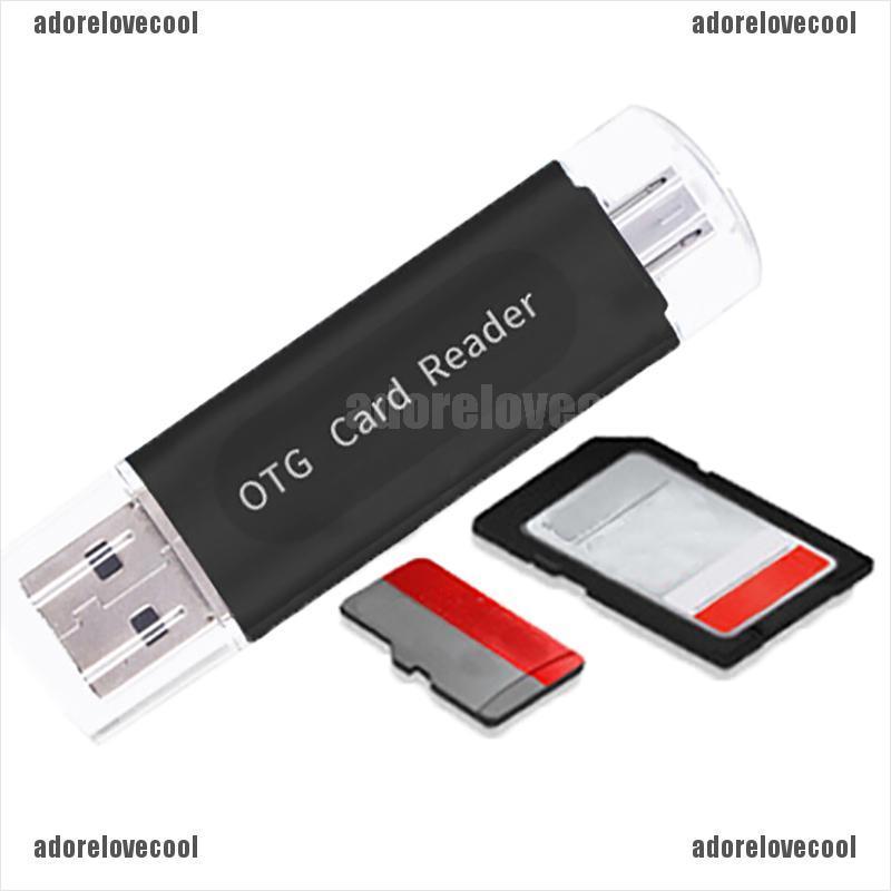 Đầu Đọc Thẻ Nhớ Đa Năng Otg Usb 2.0 Dành Cho Điện Thoại / Tf