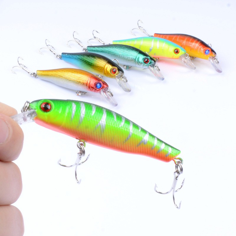 Mồi câu cá giả 6 màu tùy chọn cỡ 8.5cm nặng 8.9g thu hút con mồi