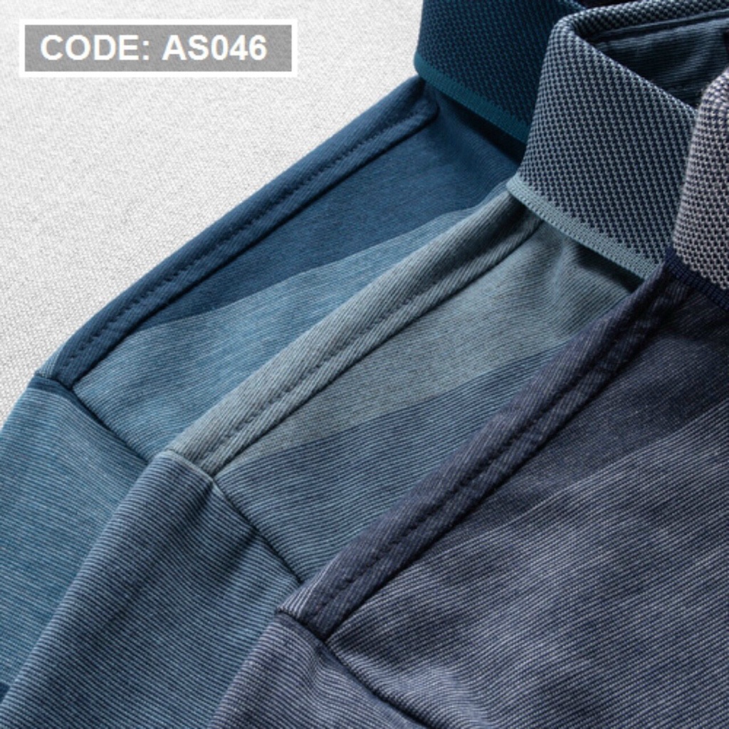 Áo thun nam trung niên sọc ngang cao cấp  -Chất liệu cotton cá sấu cao cấp - Form suông thoải mái