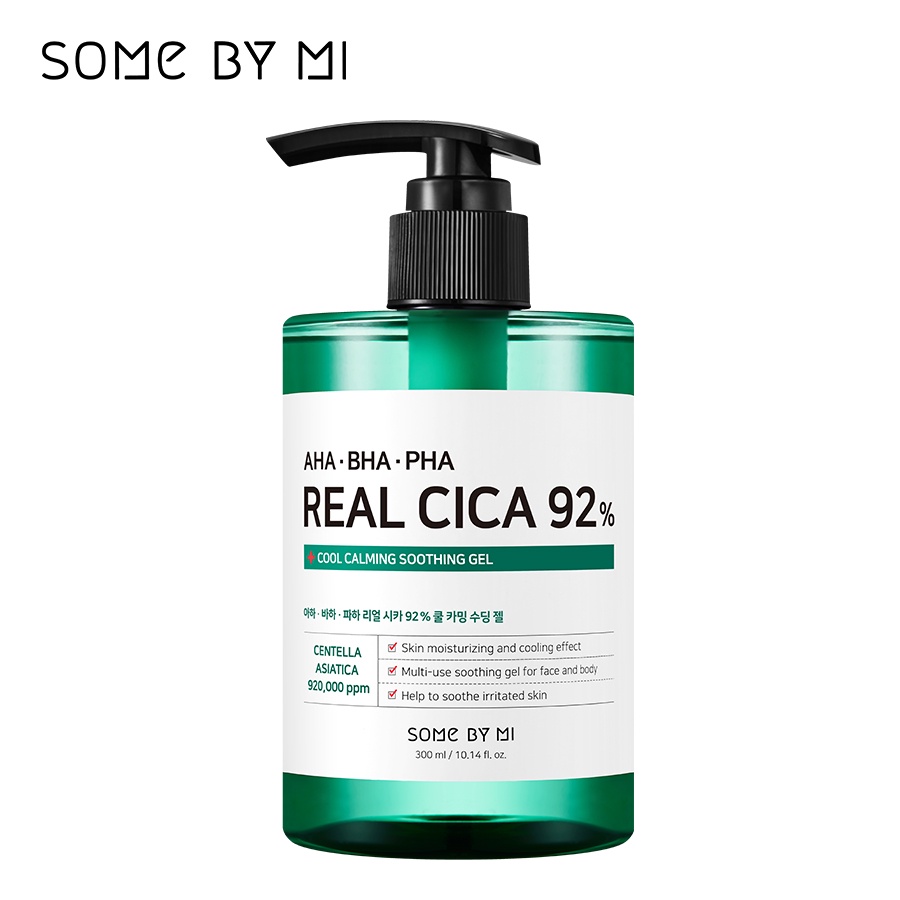 Gel Dưỡng Đa Năng Some By Mi AHA-BHA-PHA Real Cica 92% Cool Calming Soothing Gel 300ml