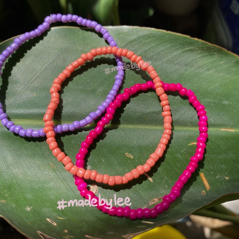 Vòng tay hạt cườm handmade xỏ hạt thủ công nhiều màu MADEBYLEE