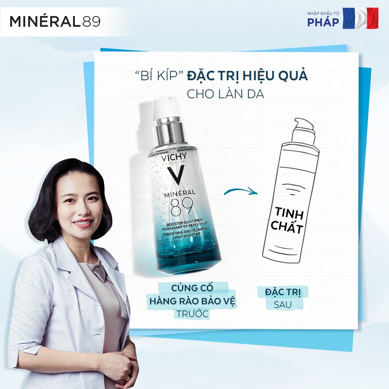 [Mini size 10ml] Dưỡng Chất Giàu Khoáng Chất Giúp Da Sáng Mịn Và Căng Mượt Vichy Mineral 89