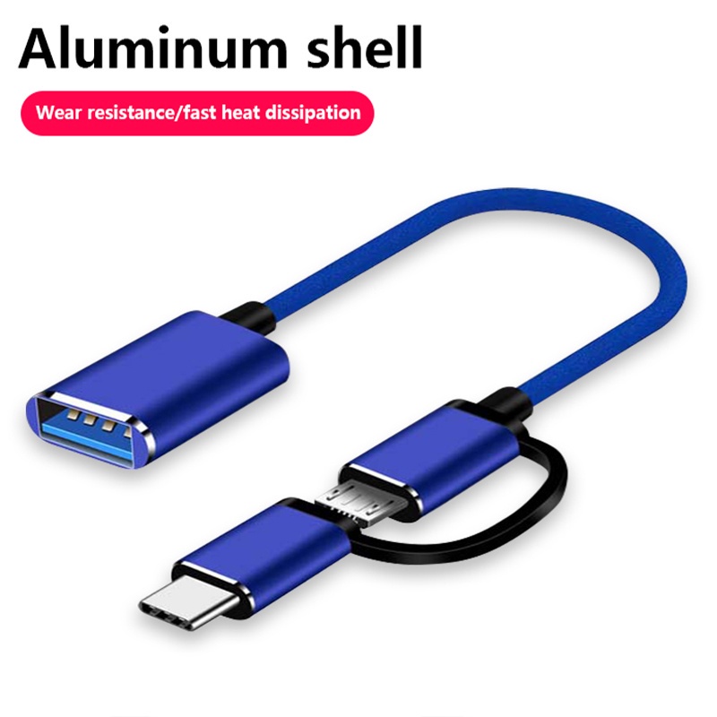 Đầu chuyển đổi Ankndo OTG 2 trong 1 đầu Type-C Micro USB sang cổng USB 2.0