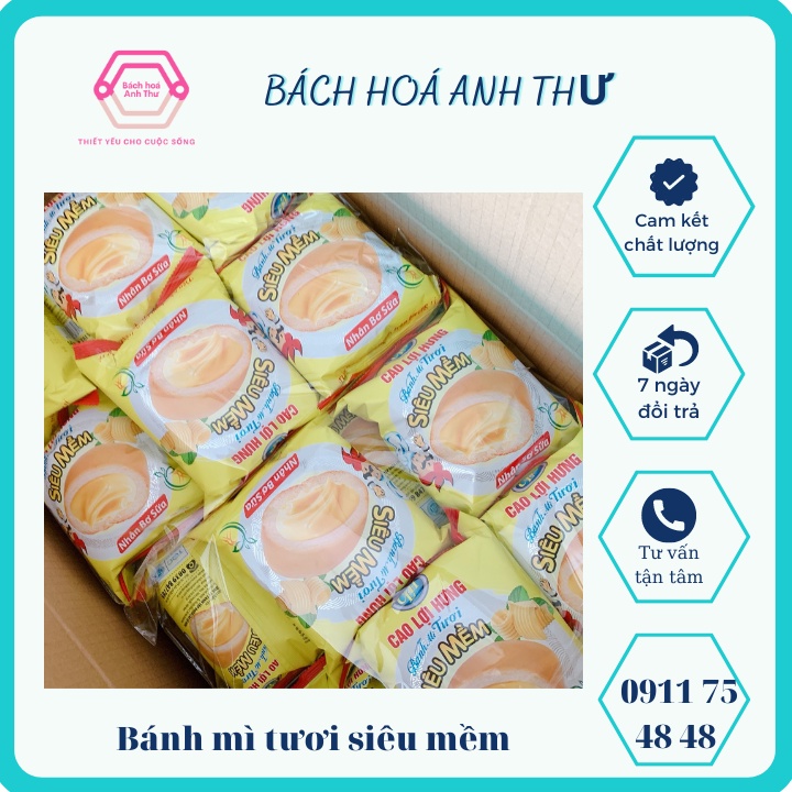 Bịch 10 cái_Bánh mì tươi Cao Lợi Hưng_bữa sáng dinh dưỡng tiện lợi và năng lượng_nhiều mùi vị_Bách hoá Anh Thư_BMT