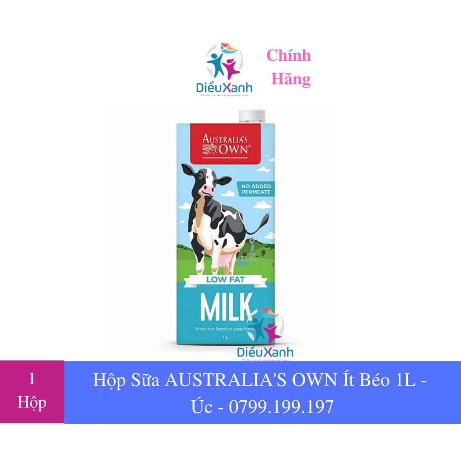 1 Hộp Sữa Australia's Own 1L - Sữa Tươi Ít Béo - Sữa Own Nhập Khẩu