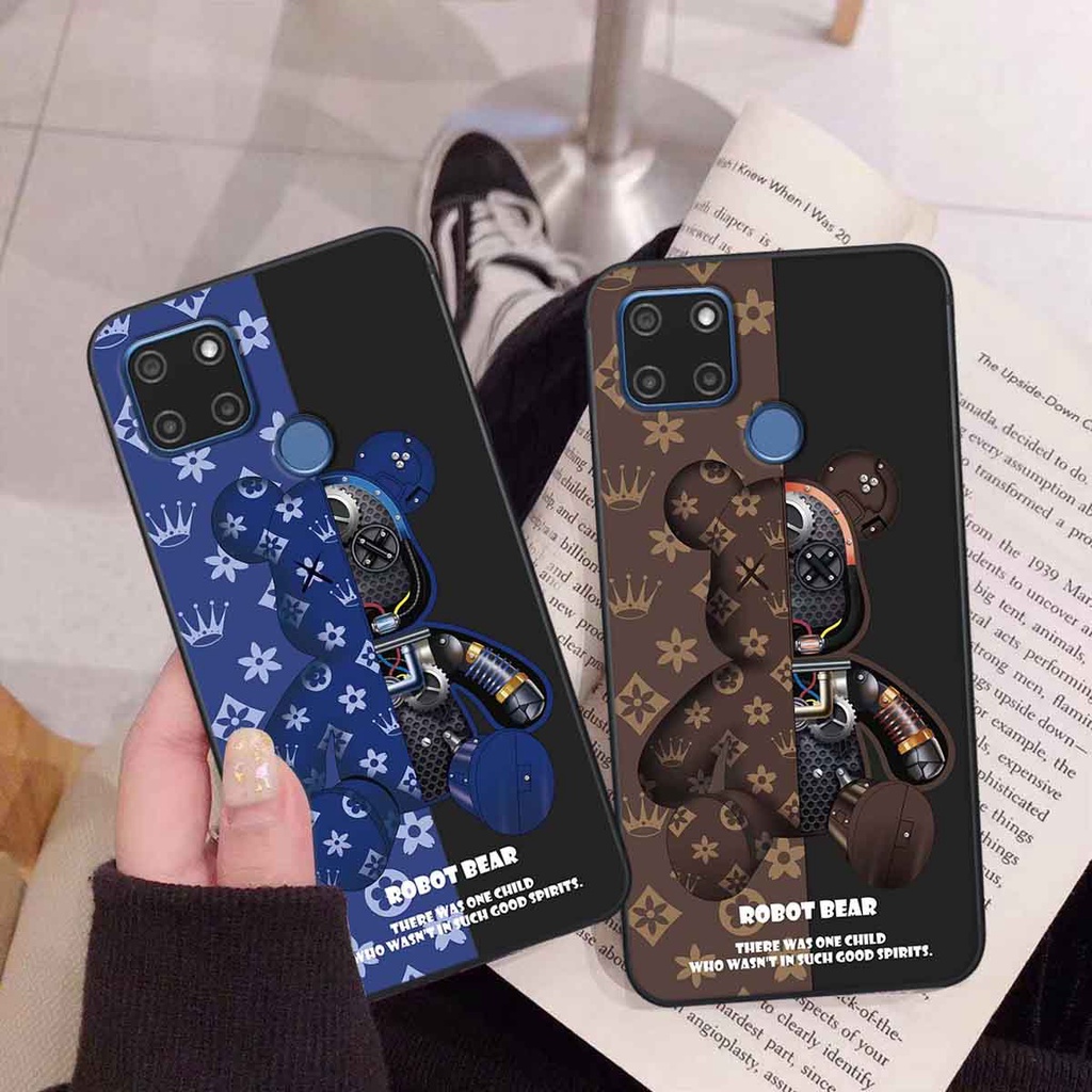 Ốp Realme C12 / C15 bear brick, gấu đáng yêu, dễ thương
