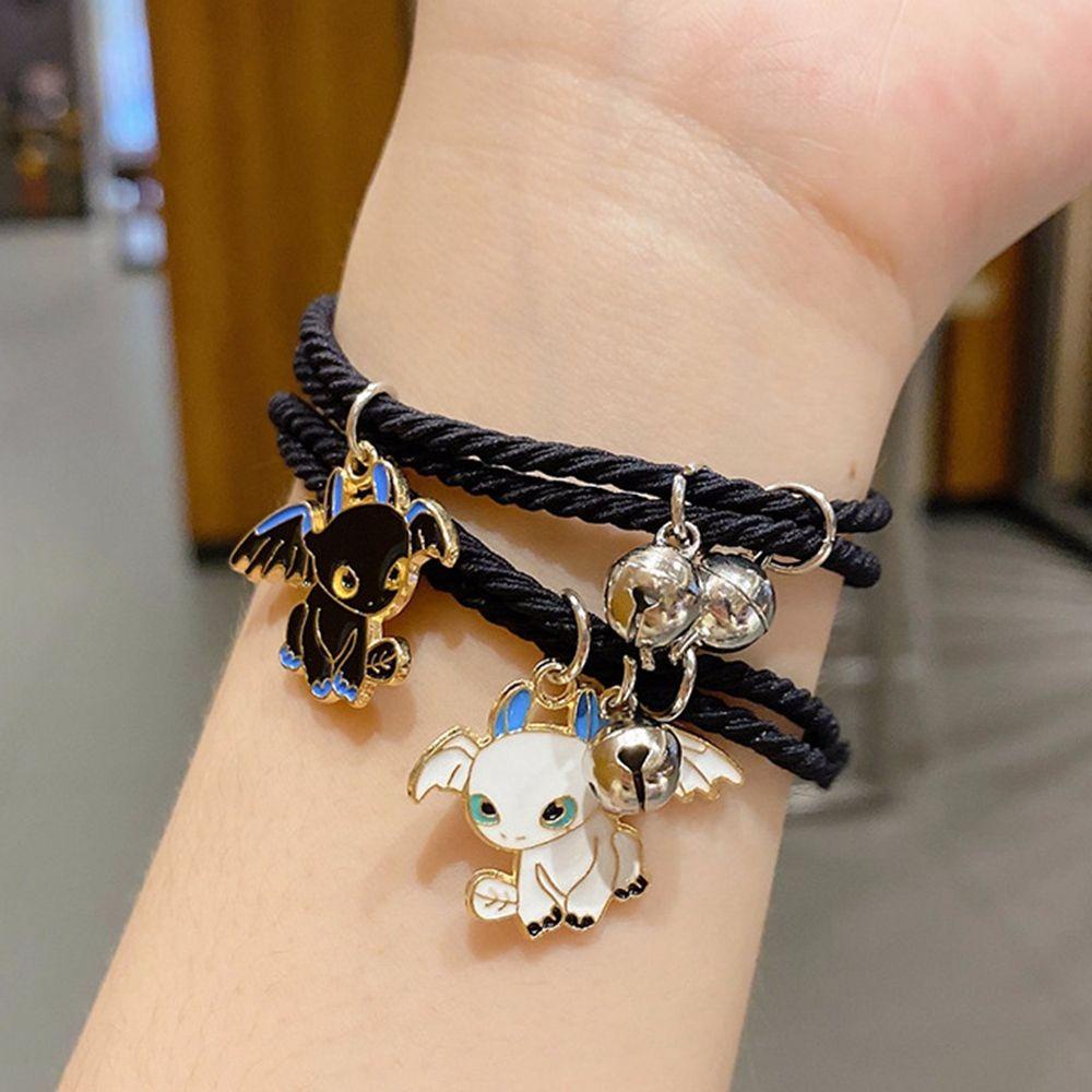 Vòng Tay Dây Thừng Mặt Hình Quỷ Hoạt Hình Dễ Thương Thanh Lịch Dành Cho Nam Nữ