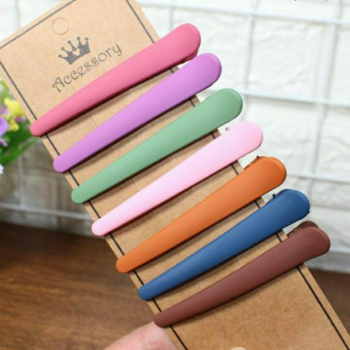 HOT TREND | KẸP MỎ VỊT PASTEL DÀI 7.5CM | MÀU TRƠN NHÁM PHỦ SƠN MỊN | VIDEO THẬT | SHOP BEECOW