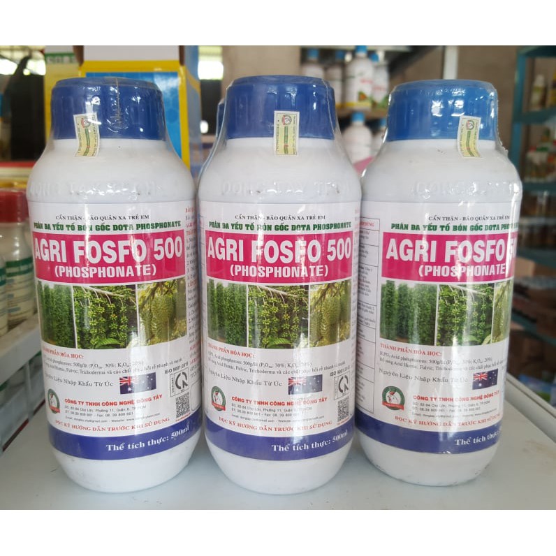 AGRI FOS 500 - Phân bón đa năng - trừ bệnh - tốt cây - Chai 500ml