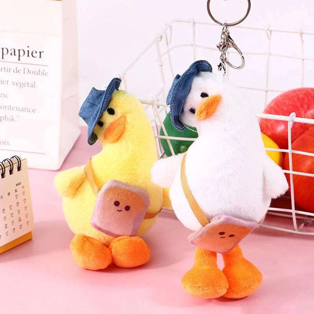 LANFY Móc Khóa Vịt Nhồi Bông Mềm Mại Đáng Yêu