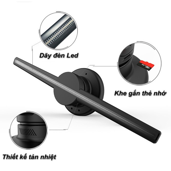 💯 Quạt  LED Quảng Cáo 3D Hologram WIFI Thu Hút Khách đẹp mắt  Eurro Outlet