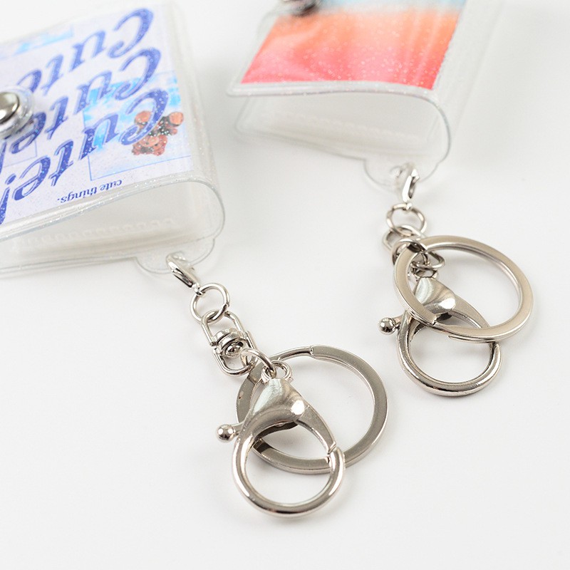 Album đựng ảnh mini bìa trong suốt kích thước 2 inch kèm móc khóa dễ thương