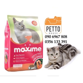 Thức ăn cho mèo vị cá hồi Maxime with salmon kitten and adult cat 400g