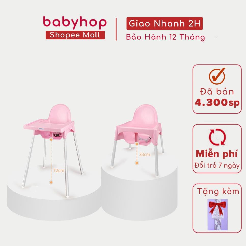 HOT Ghế ăn dặm cho bé Glosby Babyhop kèm mặt bàn,ăn dặm kiểu nhật & BLW, 2 chế độ chân, kèm mặt bàn, cho bé từ 6 tháng