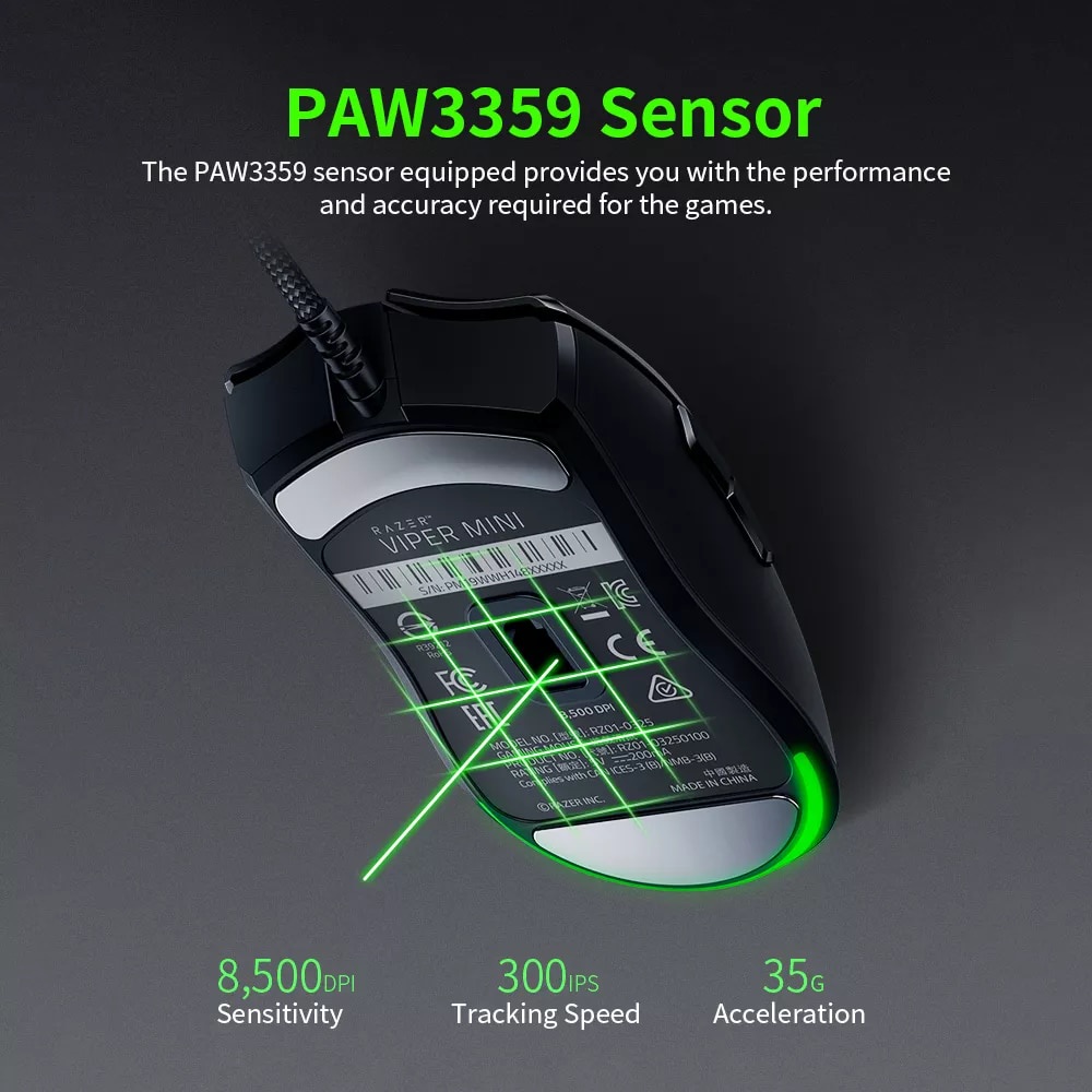 Chuột Chơi Game Razer 8500 DPI Có Đèn RGB