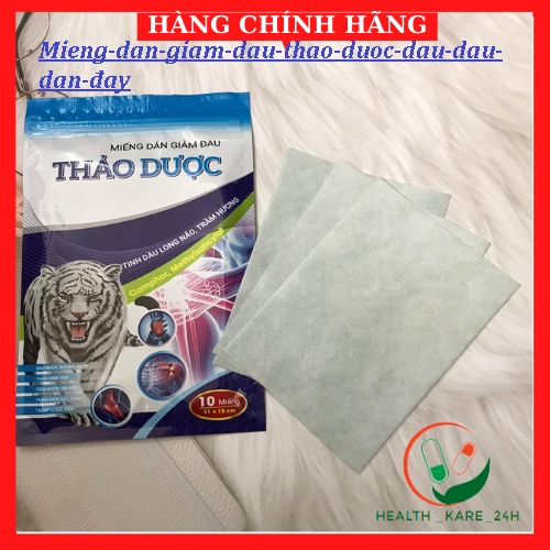Miếng dán giảm đau thảo dược cho người đau mỏi vai gáy đau lưng nhức xương khớp đau thần kinh tọa thoái hóa cột sống tho