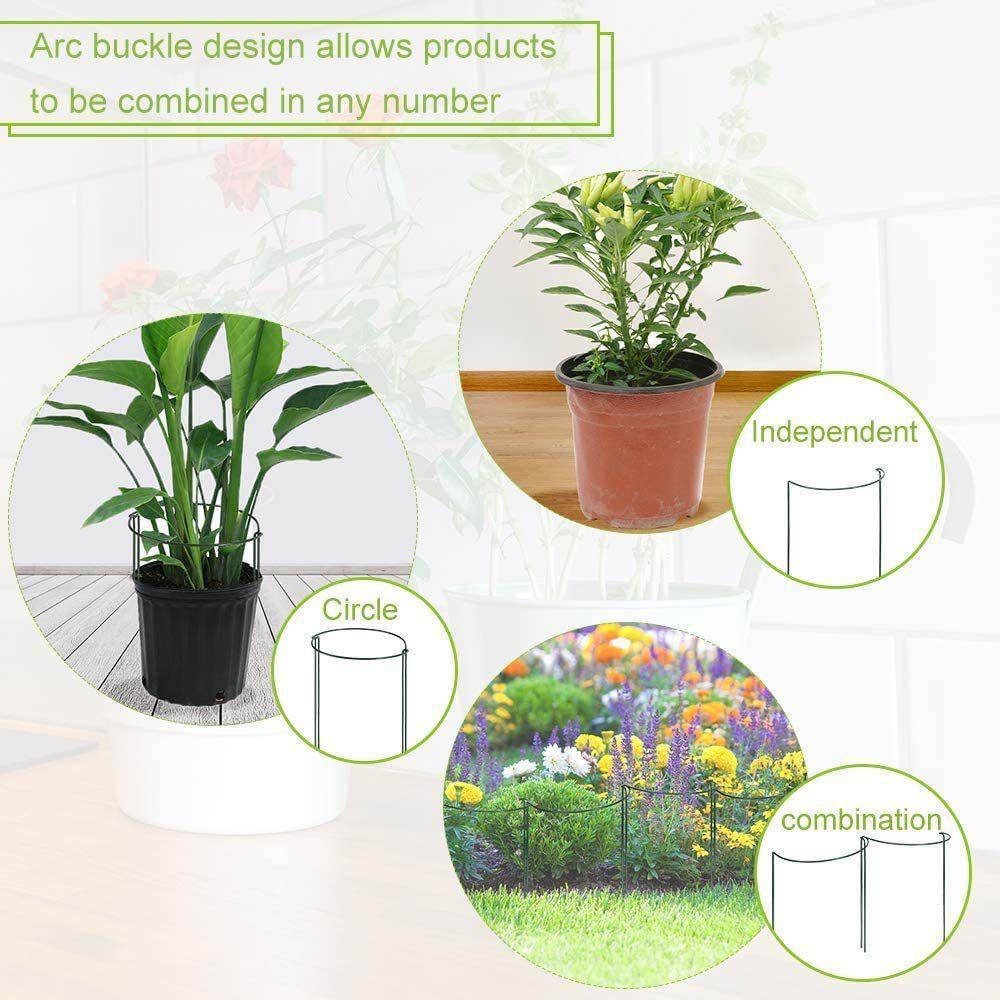 LEISURE Set 4 Hàng Rào Kim Loại Chất Lượng Cao Hỗ Trợ Trồng Cây