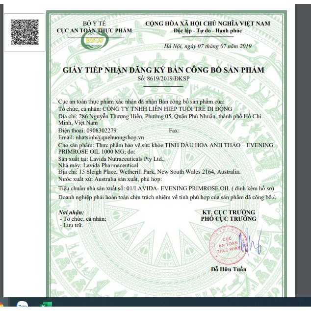 TINH DẦU HOA ANH THẢO – EVENING PRIMROSE OIL 1000MG, hộp 200 viên | BigBuy360 - bigbuy360.vn