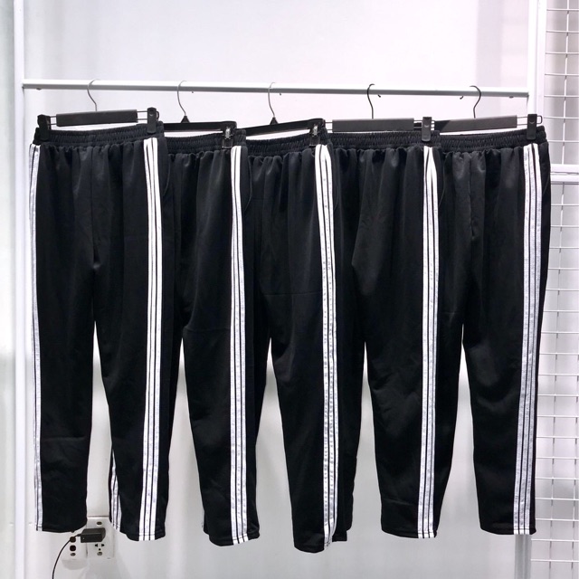 Quần Thun Thể Thao 3 Sọc Nam Nữ, FREESHIP,Bigsize, Chất Thun Co Giãn , Có Khoá kéo,1993CLOTHING