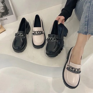 Giày Oxford nữ da lì phối xích ( Các bạn nhớ lùi 1sz nhee)