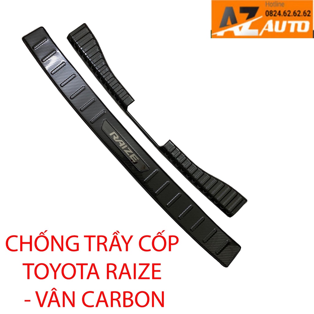 Ốp Chống trầy cốp Toyota Raize 2022 - vân CARBON cao cấp