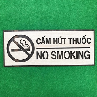Biển gỗ carina ttb203- no smoking- cấm hút thuốc f03