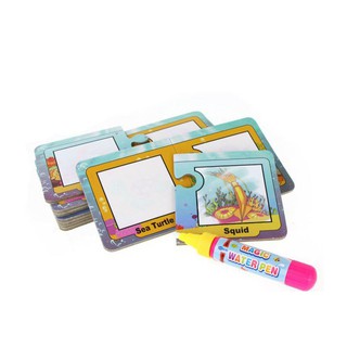 Drawing Graffiti Ocean World Card with 1 Magic Pen Cognitive Painting Board