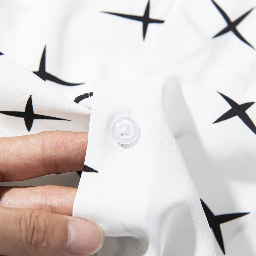 Áo Sơ Mi Nam Dekace Chất Lụa Họa Tiết T6921