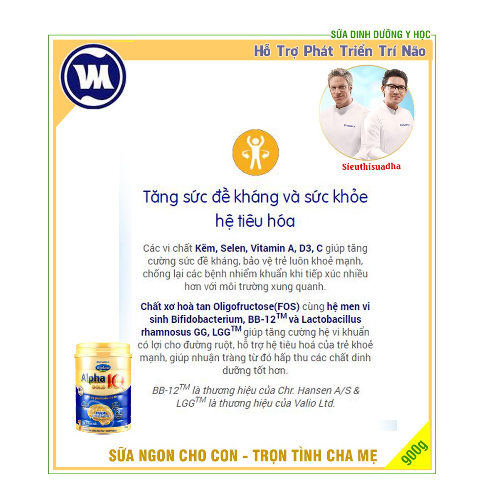 Sữa Bột Dielac Alpha IQ Gold 1 900g