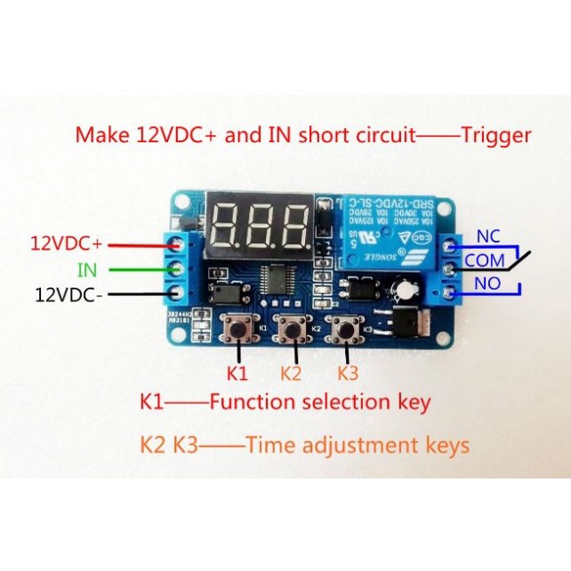 Mô Đun Rơ Le Hẹn Giờ Tự Động 12V