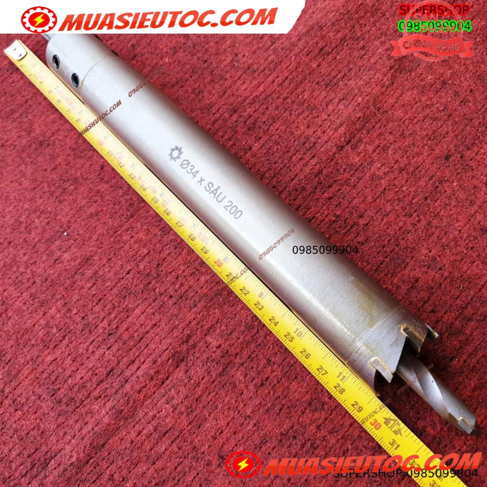 Mũi khoan rút lõi khoét tường gạch sâu Phi 34 x 200 mm không khoan bê tông, không khoan chế búa