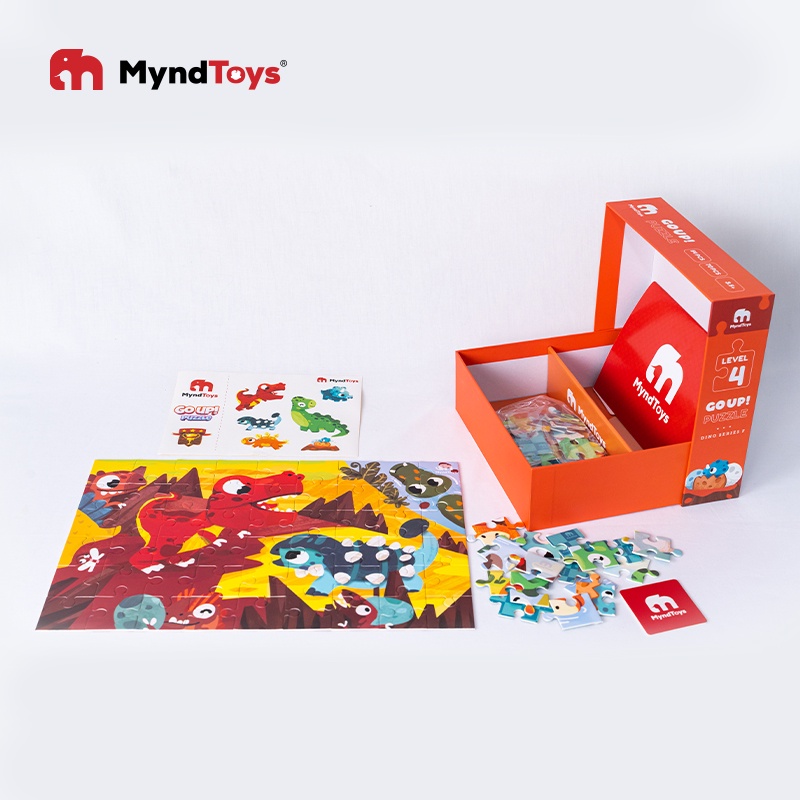 Đồ Chơi Xếp Hình MyndToys - GO UP! Puzzle - Level 4 và 4* – Dino Series (Cho Bé Từ 3.5 Tuổi)