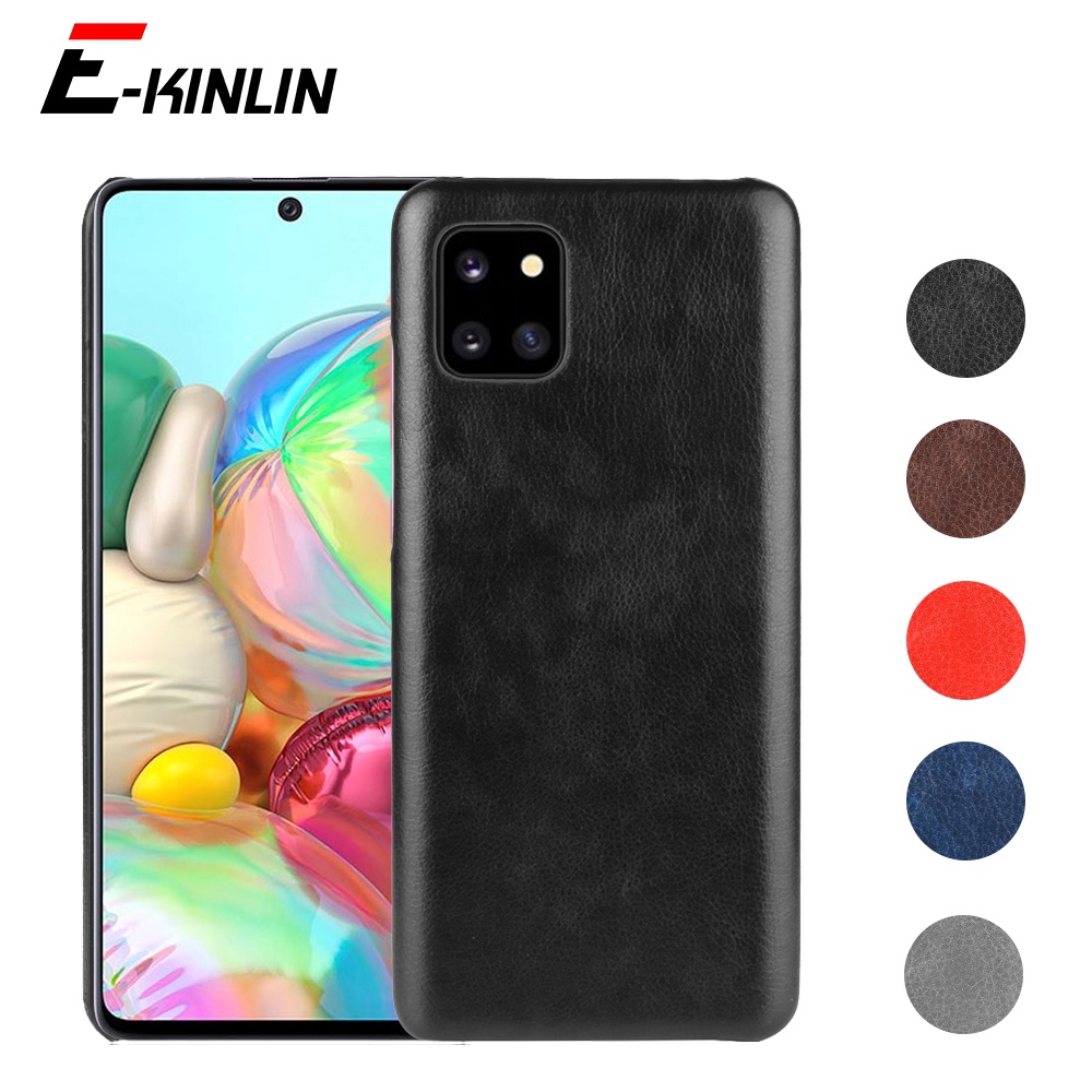 Ốp Điện Thoại PC Cứng Phối Da PU Sang Trọng Chống Sốc Cho Samsung Galaxy S10 5G S9 Plus Lite S10e