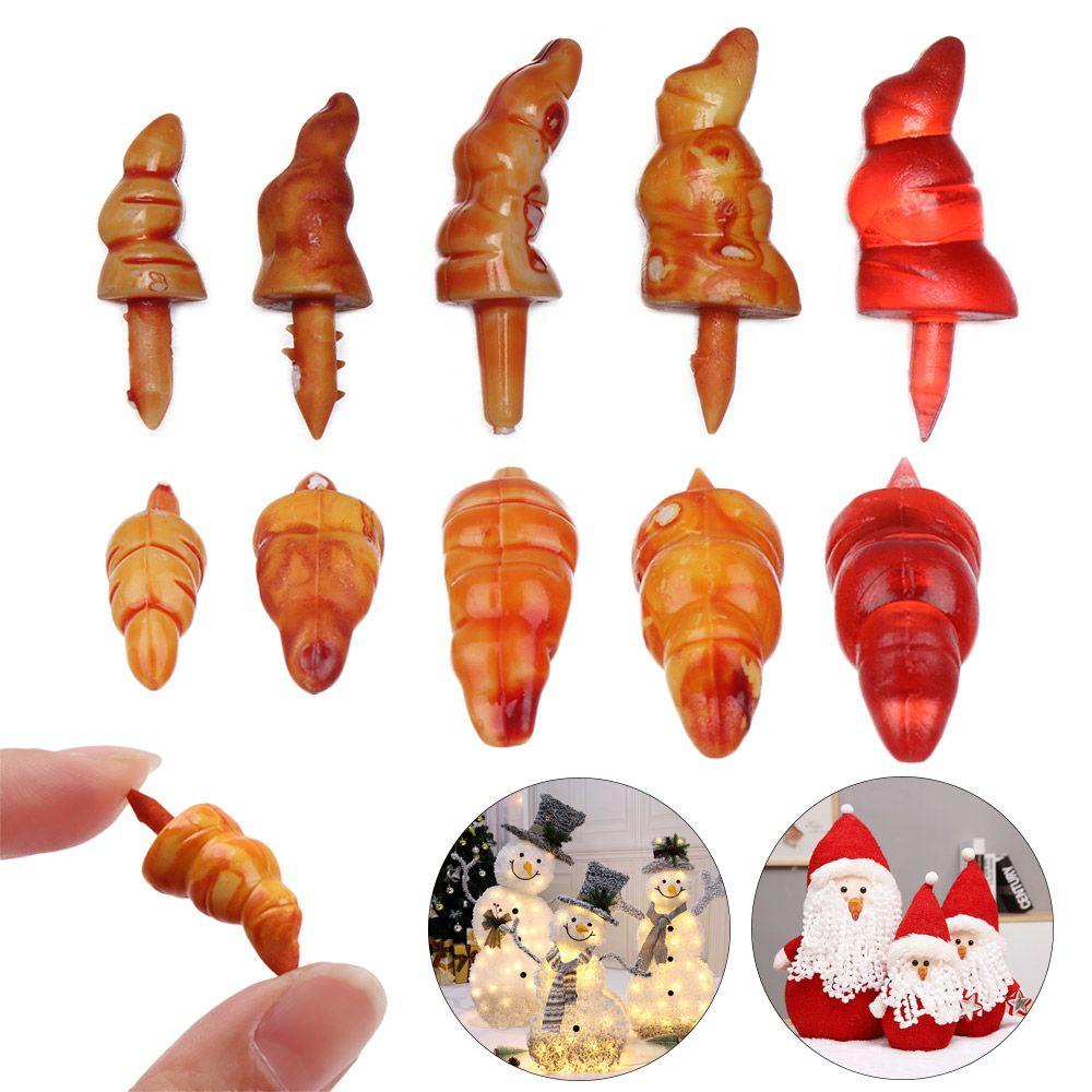 RAINBOW Set 20 Mũi Đỏ 5 Kích Cỡ Cho Búp Bê Ông Già Noel