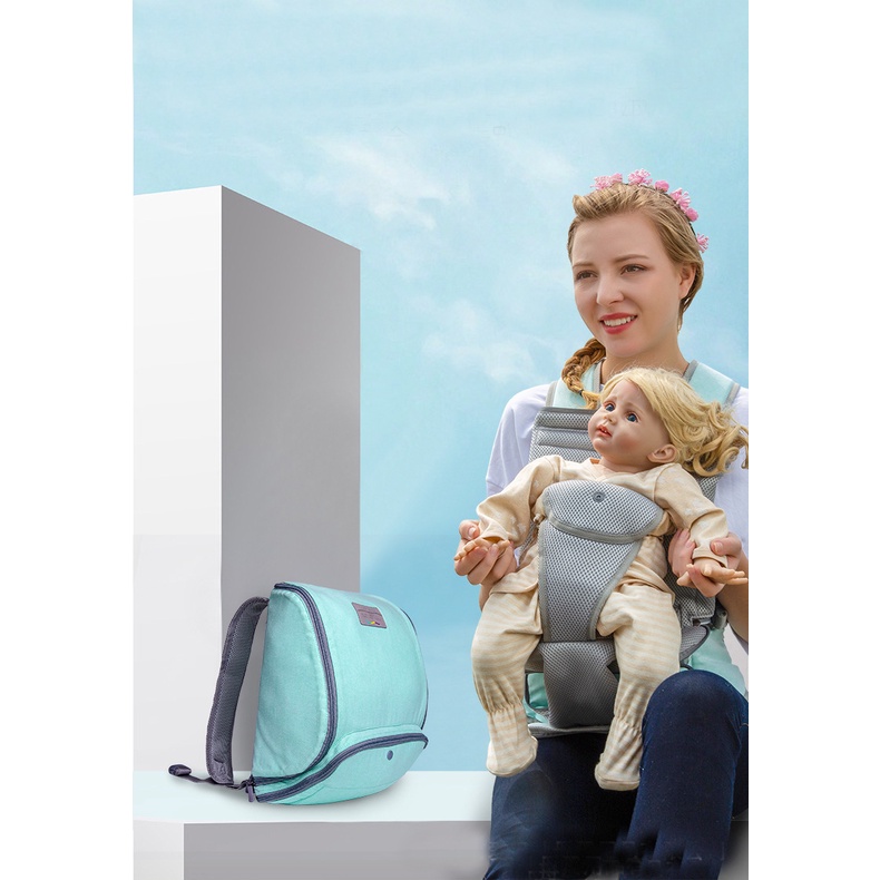 ĐỊU NGỒI &amp; BA LÔ BỈM SỮA IBELI BABY 2 IN 1