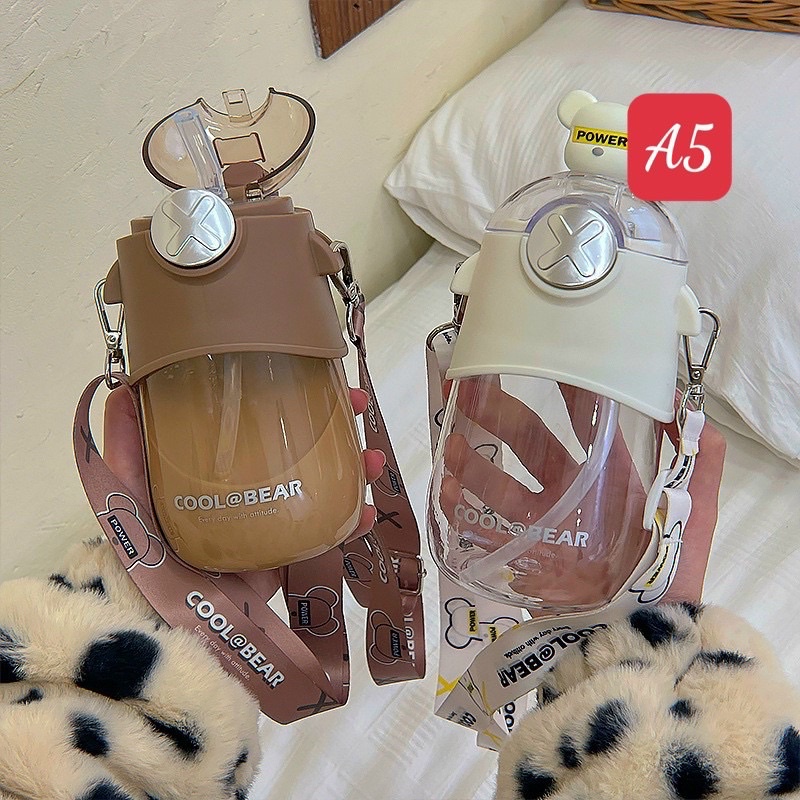 Bình nước gấu cool &amp; bear 630ml siêu cute xinh muốn xỉu nè