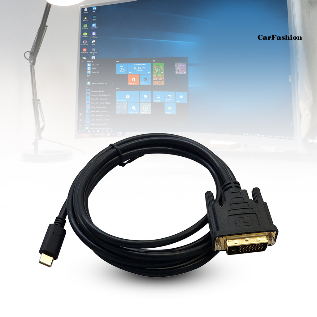 Dây Cáp Chuyển Đổi Usb Loại C Sang Dvi 4k Kích Thước 1.8m Tiện Dụng