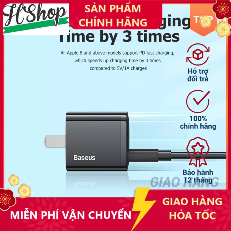 - Củ sạc  20W USB C hỗ trợ sạc nhanh Type C PD cho táoPhone 12 Pro Max 11 Mini 8 Plus - [HSHOP]