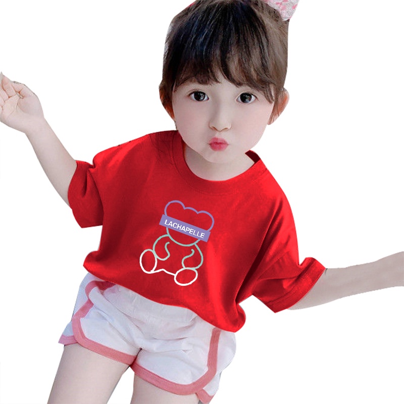 áo thun bé gái Áo Thun Cotton Tay Ngắn Thoáng Khí In Họa Tiết Hoạt Hình Dành Cho Bé Gái