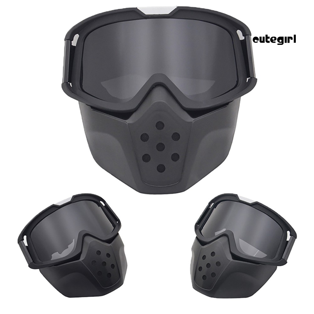 CUTE_Vintage Motorcycle Helmet Goggles Mask Motocross Windproof Protection Glasses