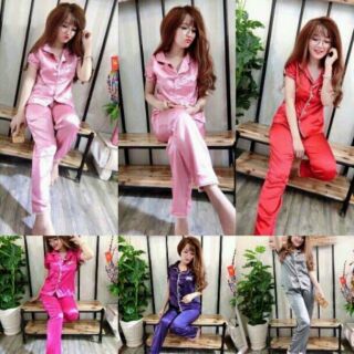 Đồ bộ mặc nhà nữ phi bóng quần dài