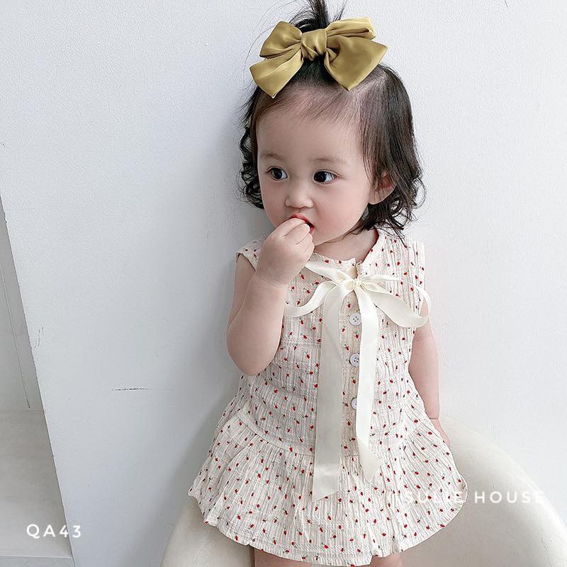 Bộ quần áo 2 chi tiết thô đũi hoa nhí - QA43