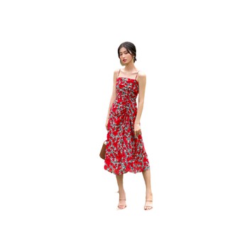 OLV - Đầm hoa Blooming Red Straps