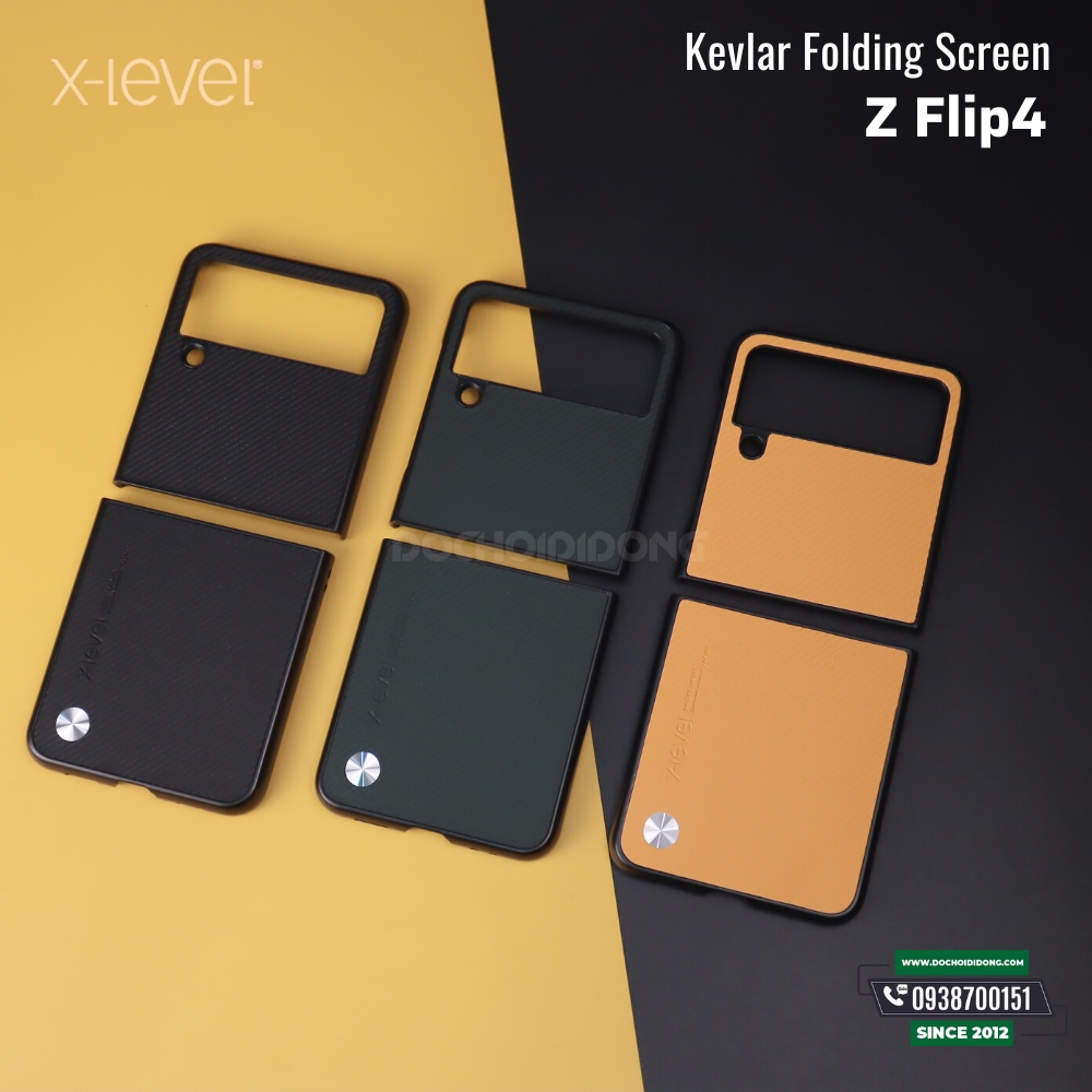 Ốp lưng Samsung Z Flip4 - X-Level Kevlar Folding Screen