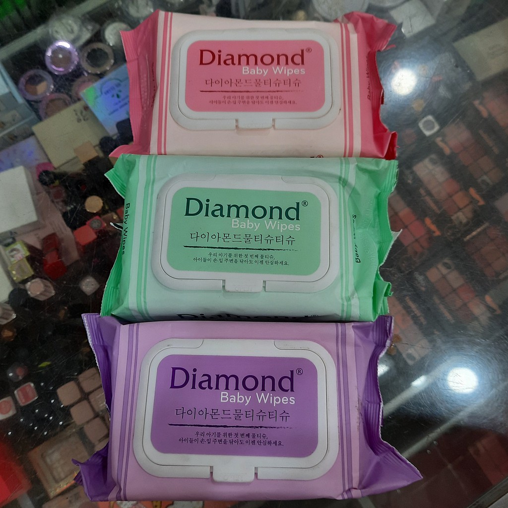 Giấy ướt diamond baby wipes 125gr gói lớn tiện lợi
