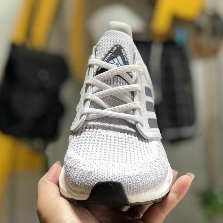 ( HỘP + GIẤY GÓI) Giày thể thao ULTRA BOOST 2021 grey Xám gót tím đế đen Ultra boost UB 6.0