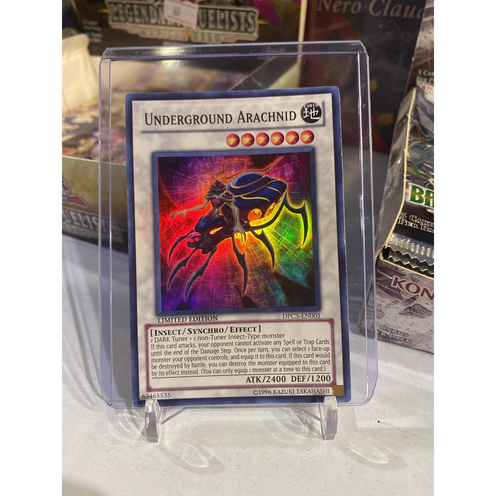 Lá bài thẻ bài Yugioh Underground Arachnid - Super Rare - Tặng bọc bài nhựa bảo quản