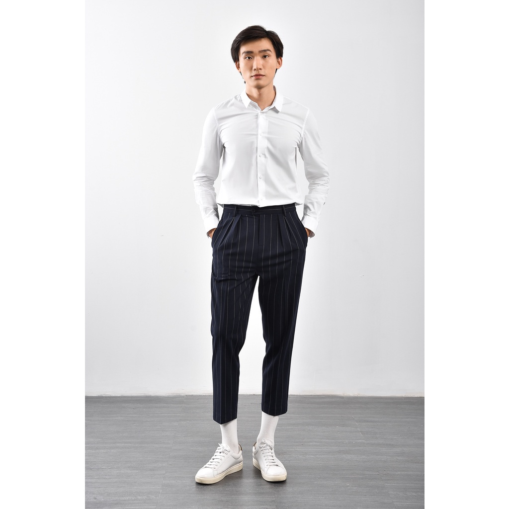 Áo Sơ Mi Nam Tay Dài Trơn Form Slim - Routine 10S21SHL002