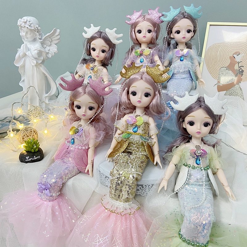 Búp bê Barbie nàng tiên cá 30cm có nhạc dễ thương