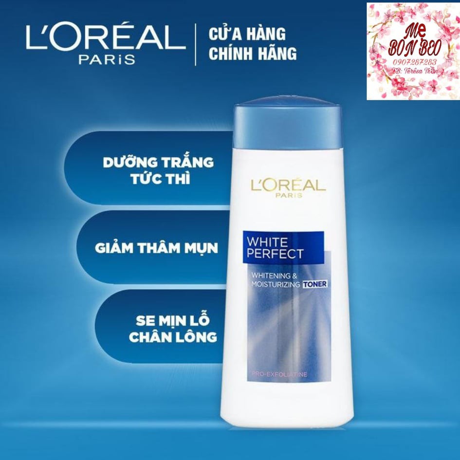 Nước hoa hồng Loreal white perfect sáng da ,mờ vết thâm 200ml